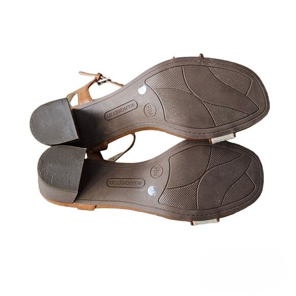 Liz Claiborne LC NIHOA Strappy Block Heel Brown Sandal - Picture 10 of 10